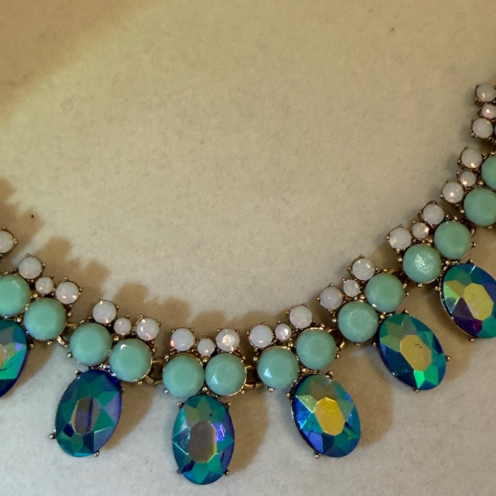 J. Crew Gold and Blue Statement Necklace - Picture 3 of 5